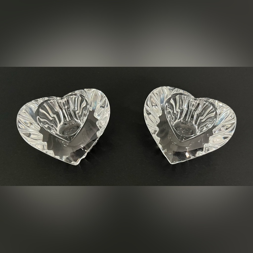 Heart Shaped Crystal Candle Holders